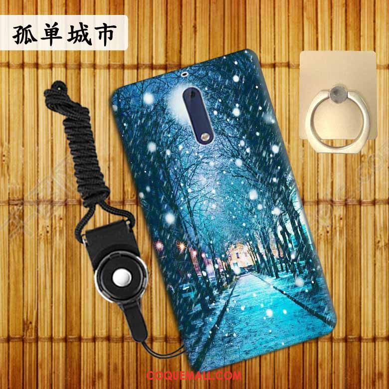 Étui Nokia 5 Bleu Tendance Protection, Coque Nokia 5 Incassable Silicone