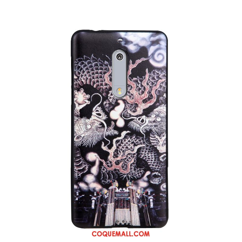 Étui Nokia 5 Dessin Animé Tendance Téléphone Portable, Coque Nokia 5 Gaufrage Protection