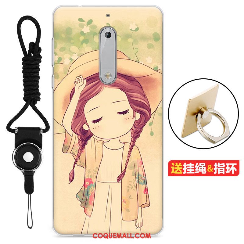 Étui Nokia 5 Fluide Doux Dessin Animé Tendance, Coque Nokia 5 Protection Blanc