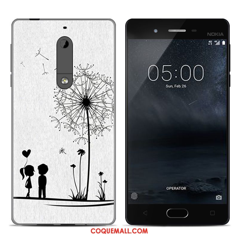 Étui Nokia 5 Gris Créatif Protection, Coque Nokia 5 Peinture Tout Compris