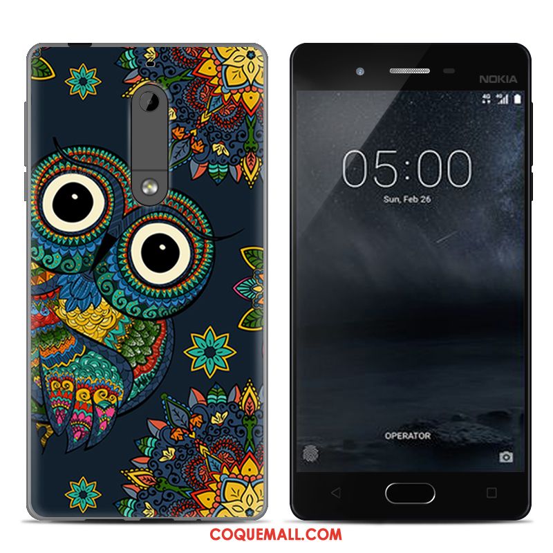 Étui Nokia 5 Gris Créatif Protection, Coque Nokia 5 Peinture Tout Compris