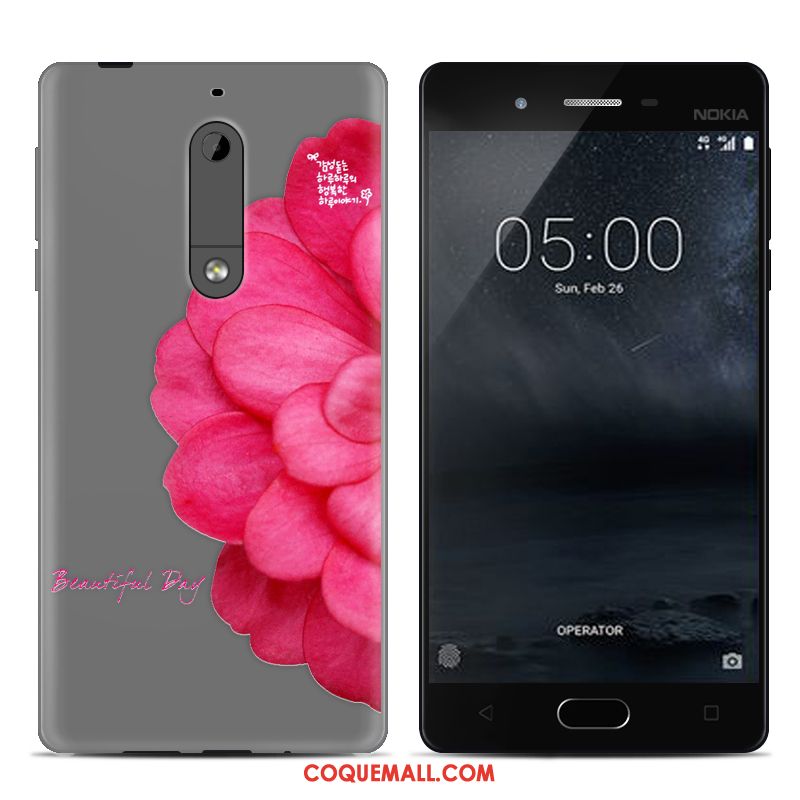 Étui Nokia 5 Gris Créatif Protection, Coque Nokia 5 Peinture Tout Compris