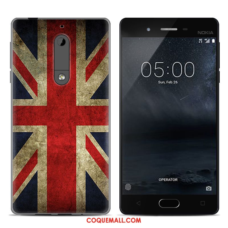 Étui Nokia 5 Gris Créatif Protection, Coque Nokia 5 Peinture Tout Compris