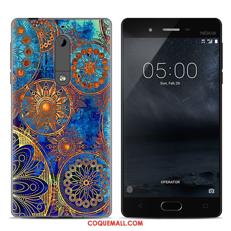 Étui Nokia 5 Gris Créatif Protection, Coque Nokia 5 Peinture Tout Compris