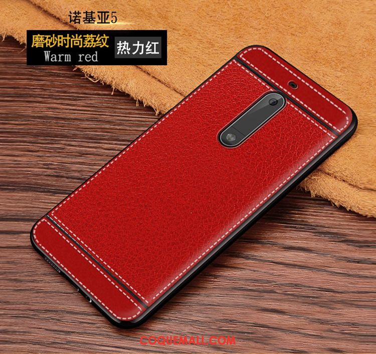 Étui Nokia 5 Membrane Fluide Doux Marron, Coque Nokia 5 Protection Incassable