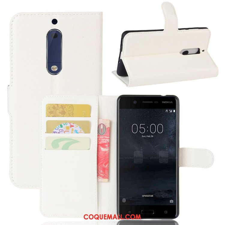 Étui Nokia 5 Protection Support Incassable, Coque Nokia 5 Rouge Téléphone Portable