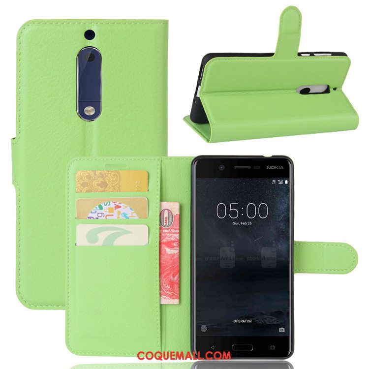 Étui Nokia 5 Protection Support Incassable, Coque Nokia 5 Rouge Téléphone Portable