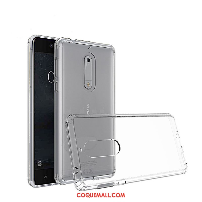 Étui Nokia 5 Téléphone Portable Incassable Transparent, Coque Nokia 5 Border Protection