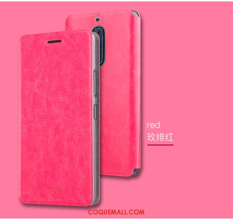 Étui Nokia 5 Téléphone Portable Rouge Étui En Cuir, Coque Nokia 5 Protection