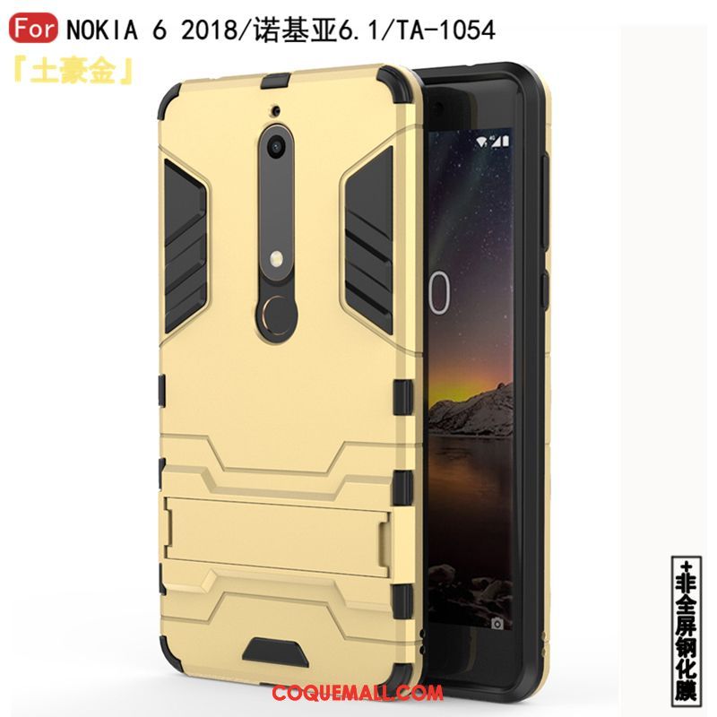 Étui Nokia 6.1 Incassable Téléphone Portable Support, Coque Nokia 6.1 Étoile Nouveau