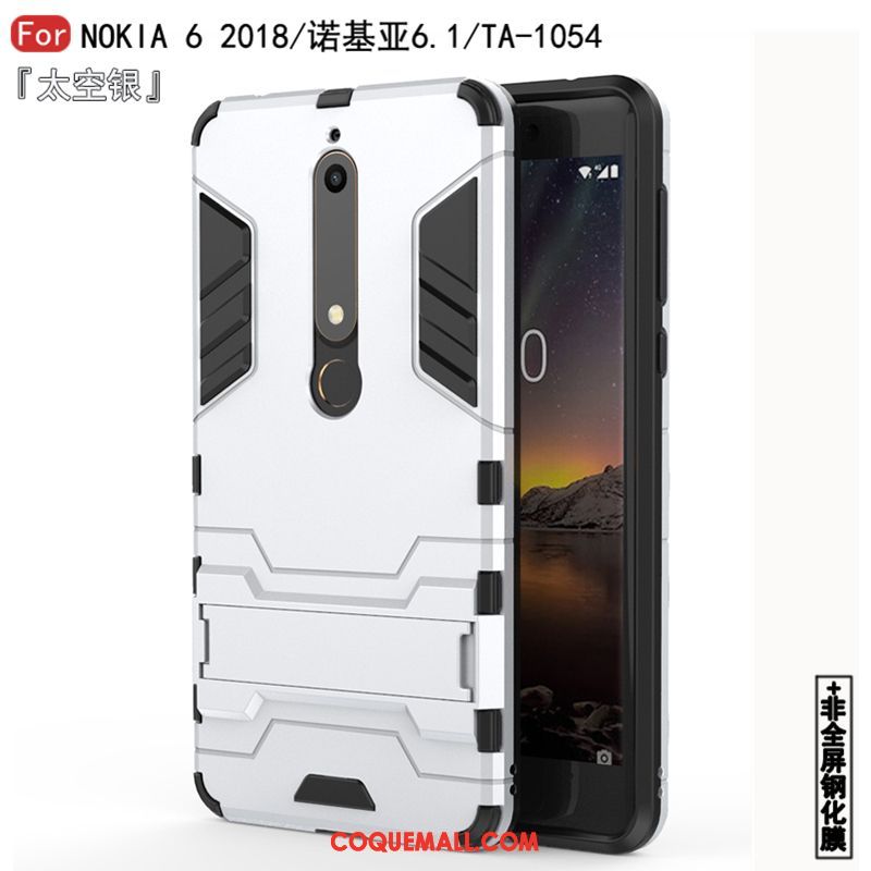 Étui Nokia 6.1 Incassable Téléphone Portable Support, Coque Nokia 6.1 Étoile Nouveau