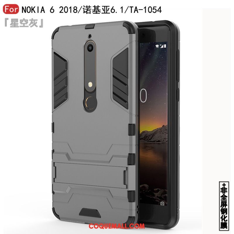 Étui Nokia 6.1 Incassable Téléphone Portable Support, Coque Nokia 6.1 Étoile Nouveau