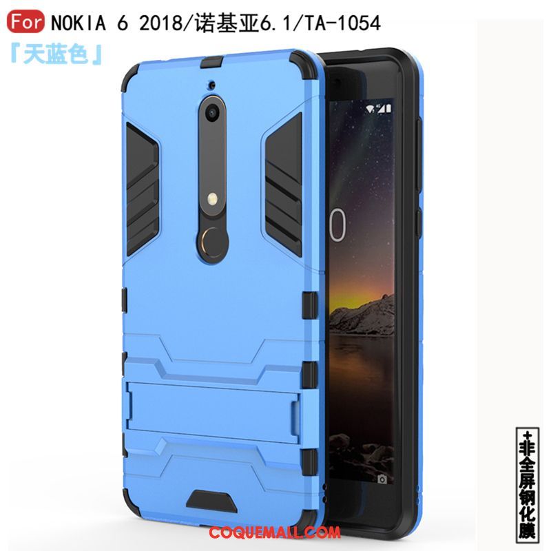 Étui Nokia 6.1 Incassable Téléphone Portable Support, Coque Nokia 6.1 Étoile Nouveau