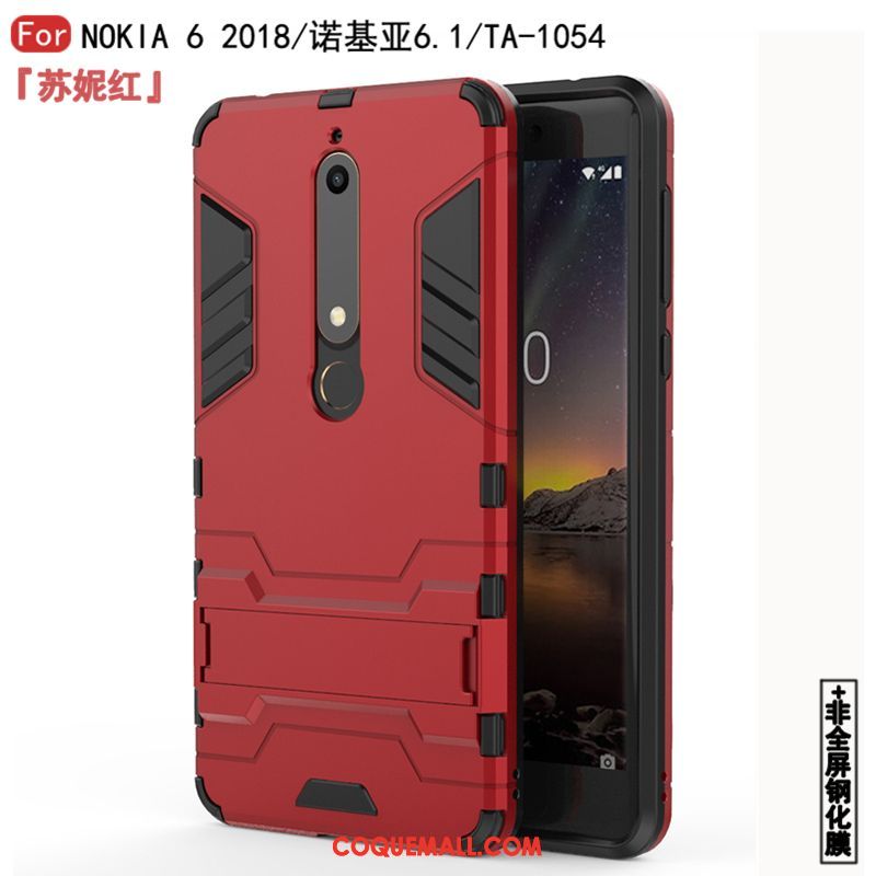 Étui Nokia 6.1 Incassable Téléphone Portable Support, Coque Nokia 6.1 Étoile Nouveau