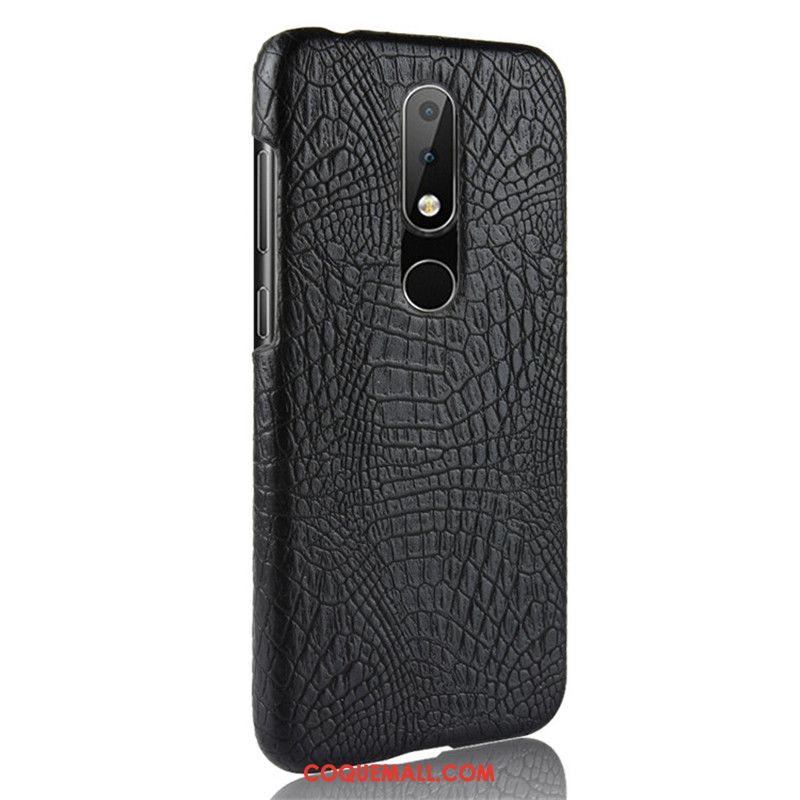 Étui Nokia 6.1 Légères Cuir Téléphone Portable, Coque Nokia 6.1 Crocodile Modèle Protection