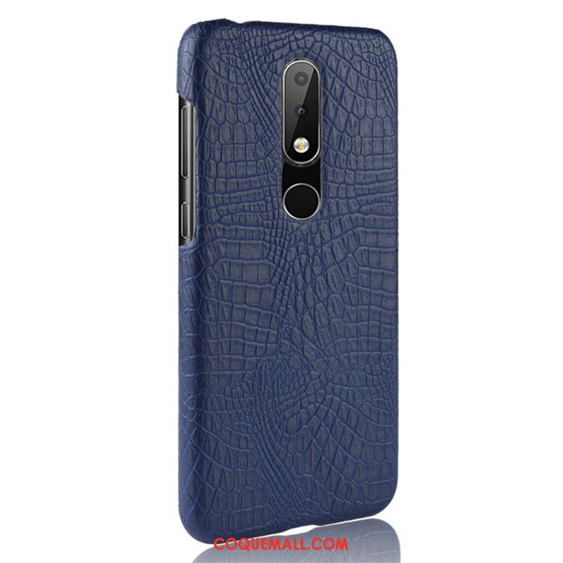 Étui Nokia 6.1 Légères Cuir Téléphone Portable, Coque Nokia 6.1 Crocodile Modèle Protection