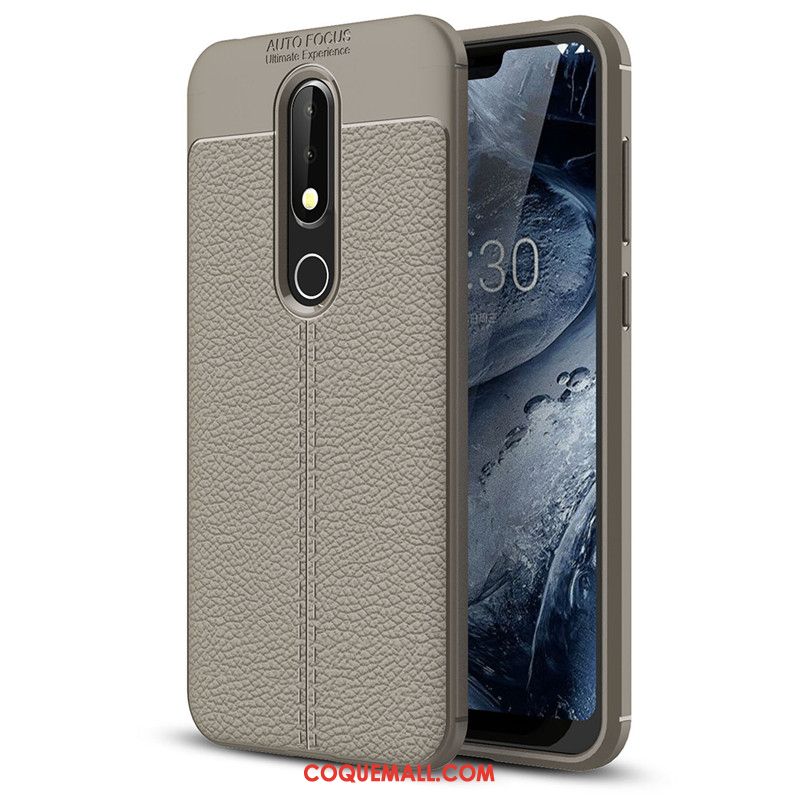 Étui Nokia 6.1 Mode Fluide Doux Modèle Fleurie, Coque Nokia 6.1 Cuir Simple