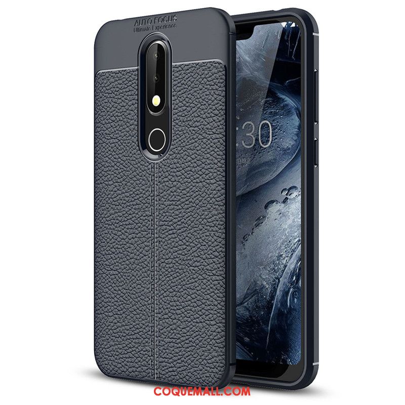 Étui Nokia 6.1 Mode Fluide Doux Modèle Fleurie, Coque Nokia 6.1 Cuir Simple