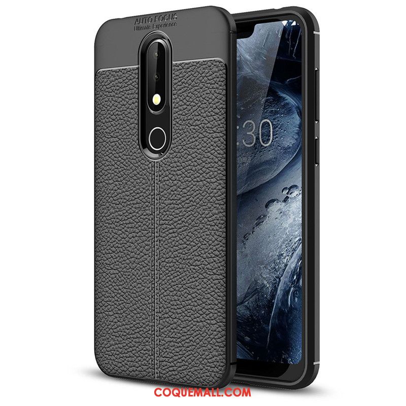 Étui Nokia 6.1 Mode Fluide Doux Modèle Fleurie, Coque Nokia 6.1 Cuir Simple