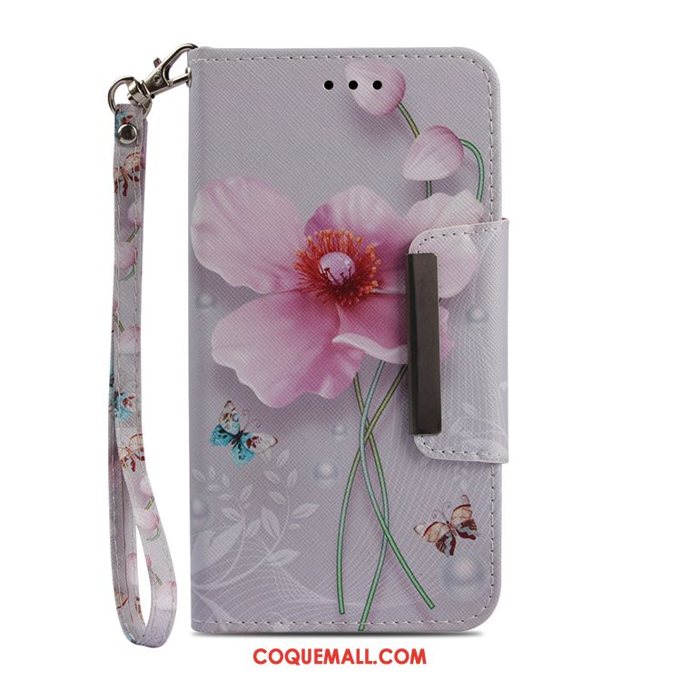 Étui Nokia 6.1 Peinture Nouveau Clamshell, Coque Nokia 6.1 Étui En Cuir Rose