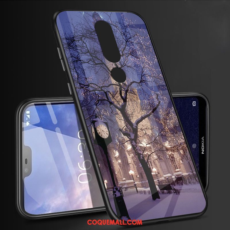 Étui Nokia 6.1 Personnalité Téléphone Portable Incassable, Coque Nokia 6.1 Verre Magnétisme