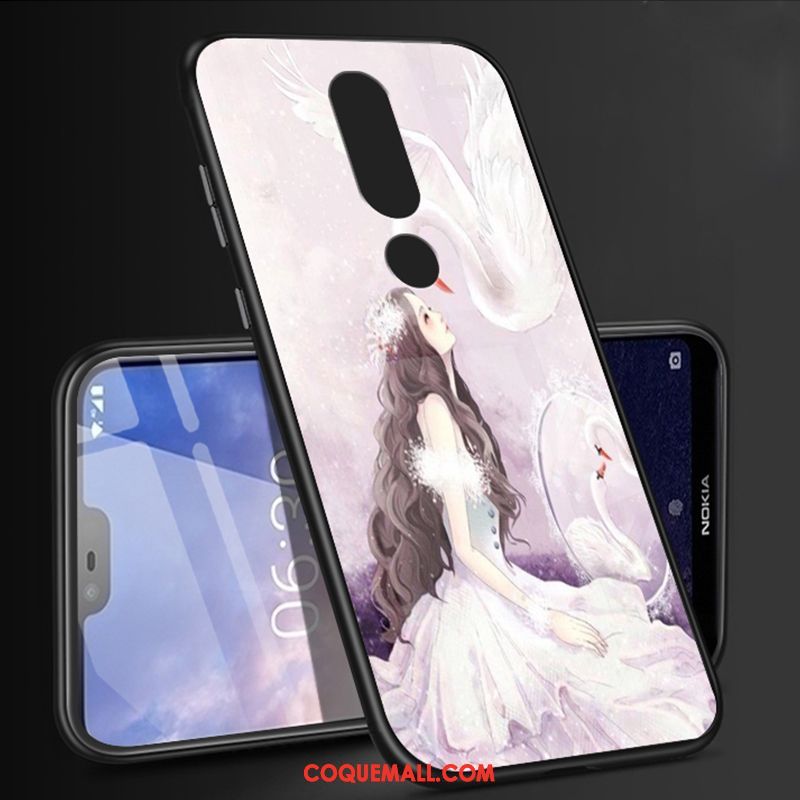 Étui Nokia 6.1 Personnalité Téléphone Portable Incassable, Coque Nokia 6.1 Verre Magnétisme