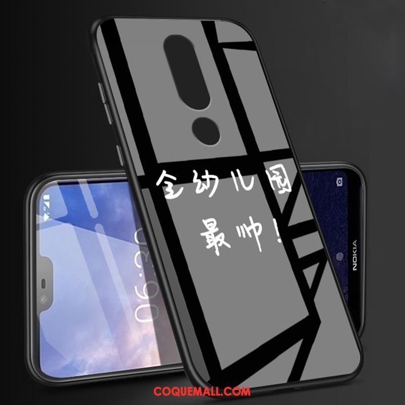 Étui Nokia 6.1 Personnalité Téléphone Portable Incassable, Coque Nokia 6.1 Verre Magnétisme