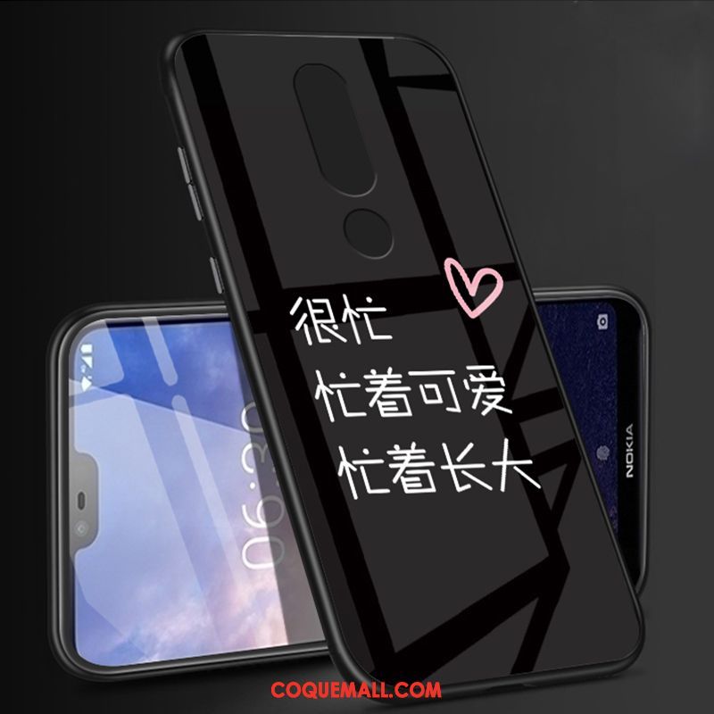 Étui Nokia 6.1 Personnalité Téléphone Portable Incassable, Coque Nokia 6.1 Verre Magnétisme