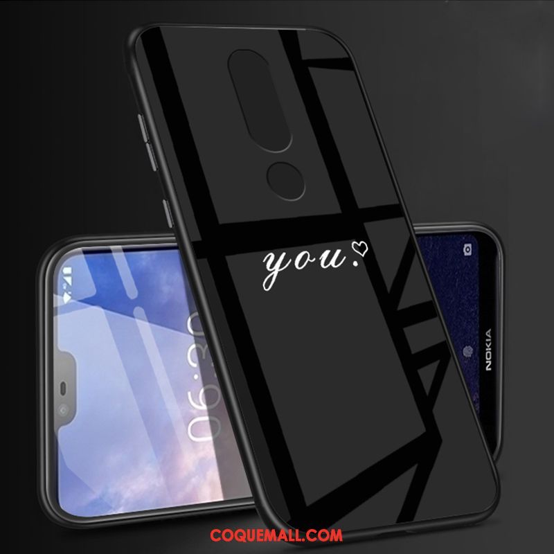 Étui Nokia 6.1 Personnalité Téléphone Portable Incassable, Coque Nokia 6.1 Verre Magnétisme