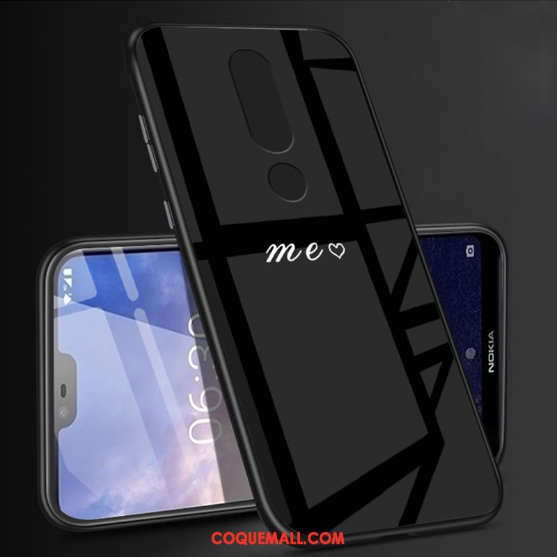 Étui Nokia 6.1 Personnalité Téléphone Portable Incassable, Coque Nokia 6.1 Verre Magnétisme