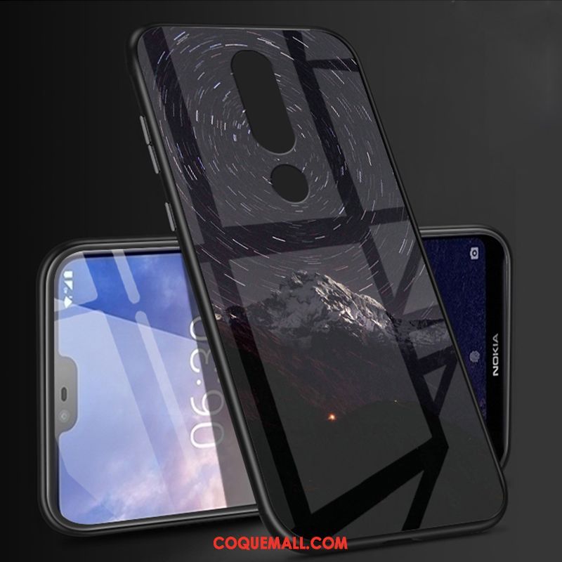 Étui Nokia 6.1 Personnalité Téléphone Portable Incassable, Coque Nokia 6.1 Verre Magnétisme