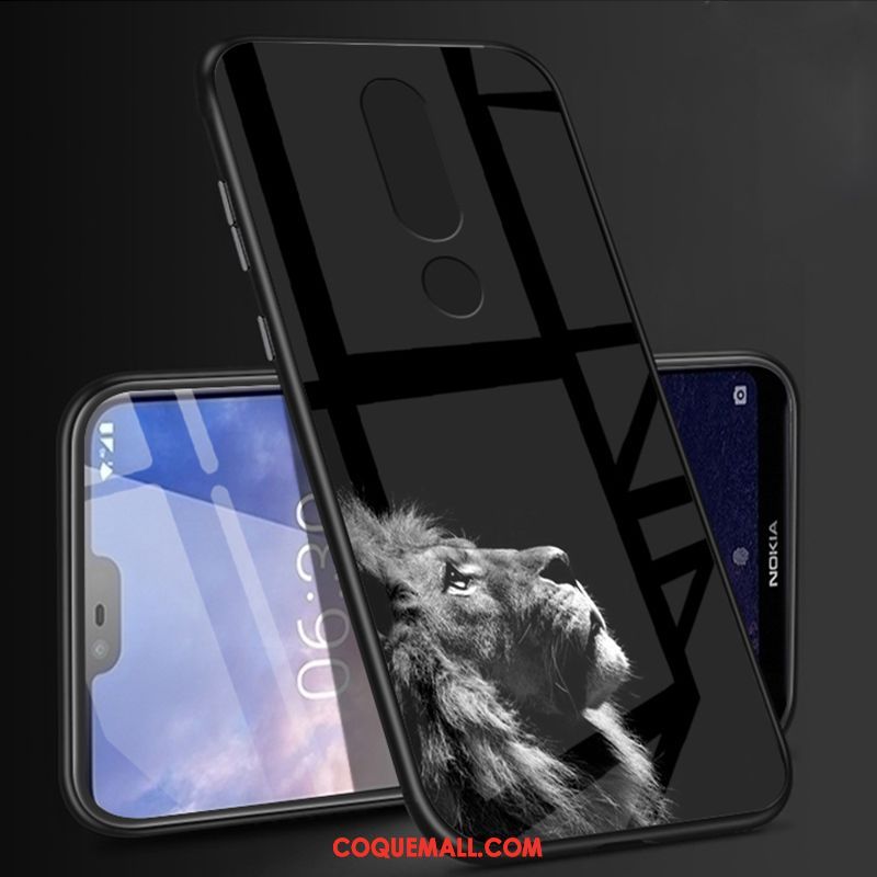 Étui Nokia 6.1 Personnalité Téléphone Portable Incassable, Coque Nokia 6.1 Verre Magnétisme