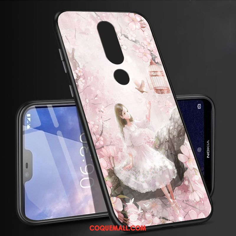 Étui Nokia 6.1 Personnalité Téléphone Portable Incassable, Coque Nokia 6.1 Verre Magnétisme