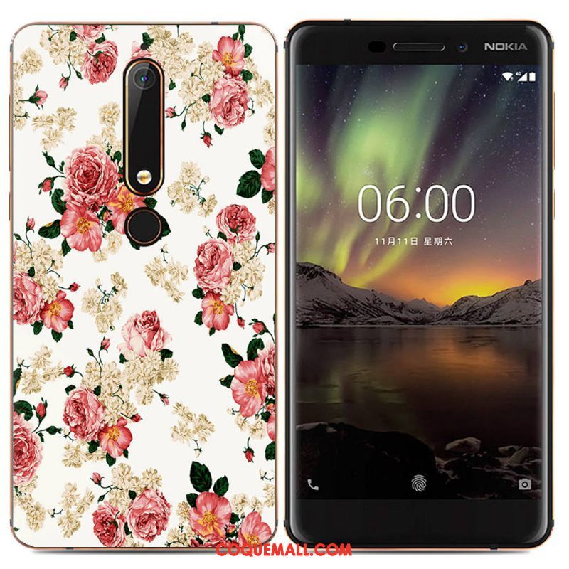 Étui Nokia 6.1 Protection Multicolore Créatif, Coque Nokia 6.1 Téléphone Portable Fluide Doux