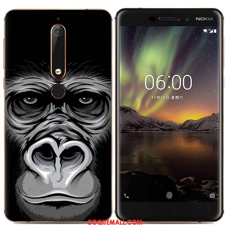 Étui Nokia 6.1 Protection Multicolore Créatif, Coque Nokia 6.1 Téléphone Portable Fluide Doux