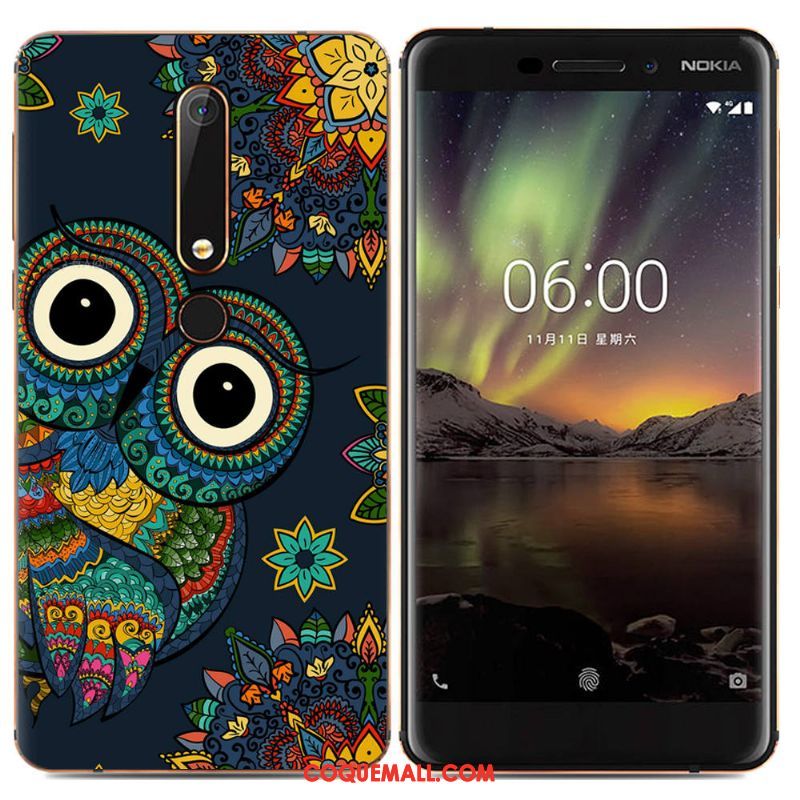 Étui Nokia 6.1 Protection Multicolore Créatif, Coque Nokia 6.1 Téléphone Portable Fluide Doux