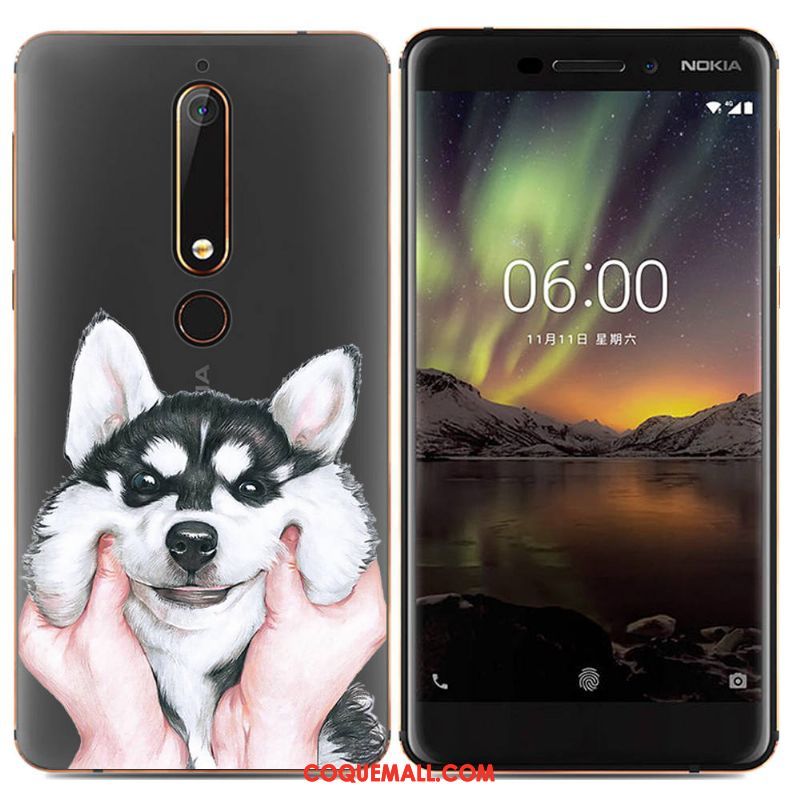 Étui Nokia 6.1 Protection Multicolore Créatif, Coque Nokia 6.1 Téléphone Portable Fluide Doux