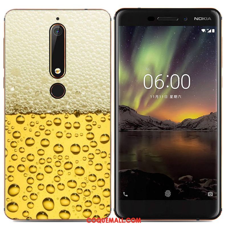 Étui Nokia 6.1 Protection Multicolore Créatif, Coque Nokia 6.1 Téléphone Portable Fluide Doux