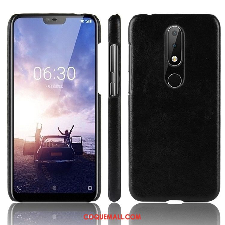 Étui Nokia 6.1 Téléphone Portable Tendance Litchi, Coque Nokia 6.1 Difficile Modèle Fleurie