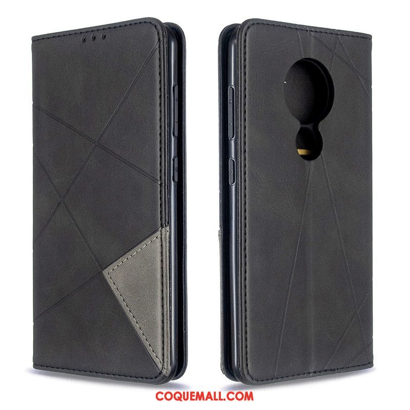 Étui Nokia 6.2 Business Téléphone Portable En Cuir, Coque Nokia 6.2 Ornements Suspendus Couleur Unie