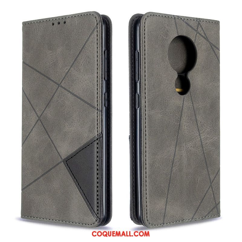 Étui Nokia 6.2 Business Téléphone Portable En Cuir, Coque Nokia 6.2 Ornements Suspendus Couleur Unie