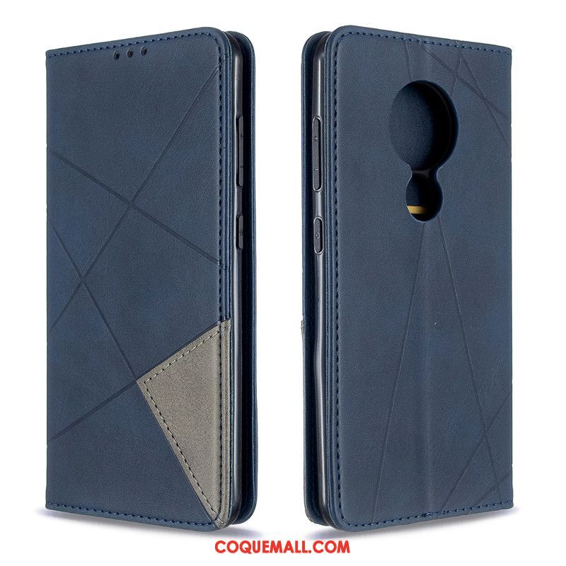 Étui Nokia 6.2 Business Téléphone Portable En Cuir, Coque Nokia 6.2 Ornements Suspendus Couleur Unie