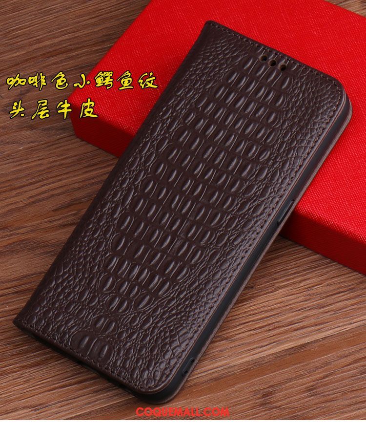 Étui Nokia 6.2 Cuir Véritable Protection Modèle Fleurie, Coque Nokia 6.2 Incassable Litchi