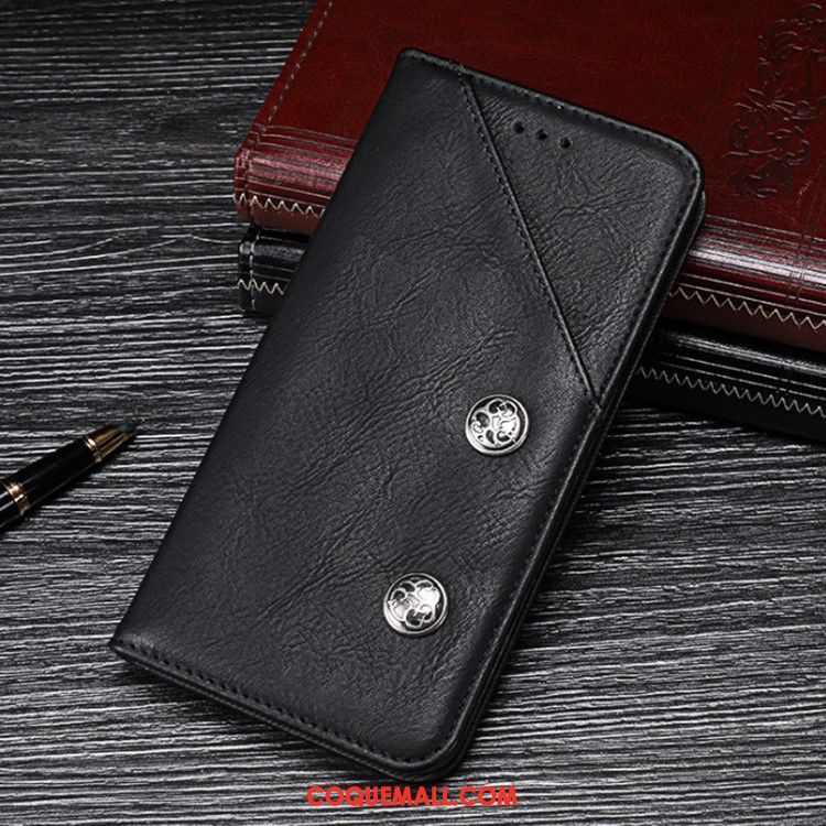 Étui Nokia 6.2 Support En Cuir Vintage, Coque Nokia 6.2 Carte Magnétisme Braun