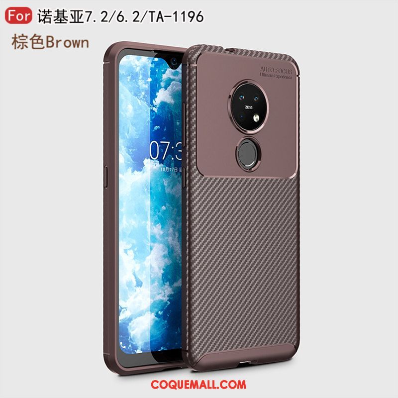 Étui Nokia 6.2 Tempérer Étoile Tout Compris, Coque Nokia 6.2 Fluide Doux Incassable Braun