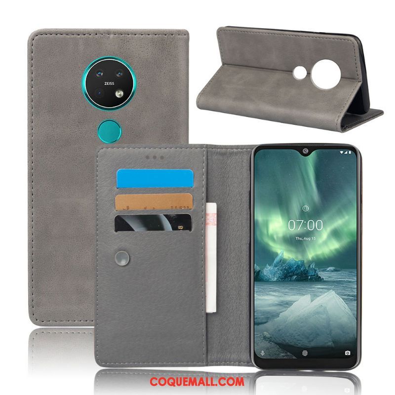 Étui Nokia 6.2 Tout Compris Protection Carte, Coque Nokia 6.2 En Cuir Téléphone Portable