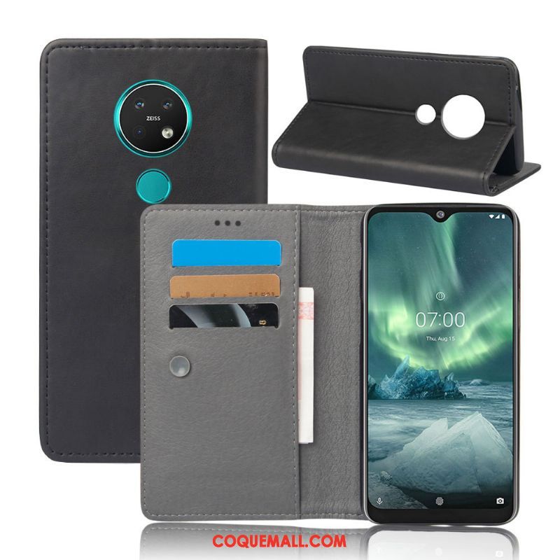 Étui Nokia 6.2 Tout Compris Protection Carte, Coque Nokia 6.2 En Cuir Téléphone Portable