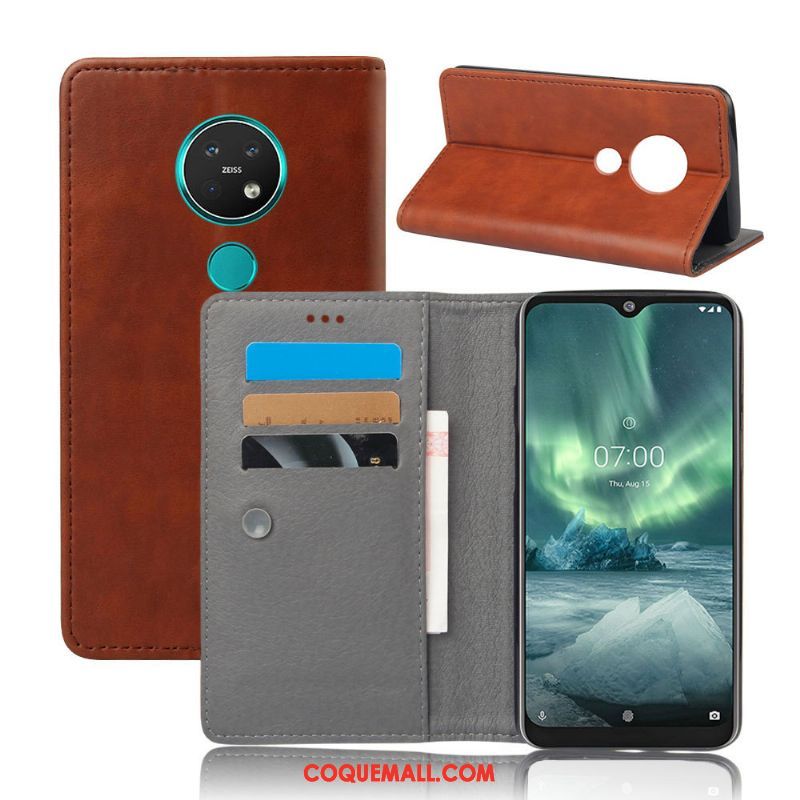 Étui Nokia 6.2 Tout Compris Protection Carte, Coque Nokia 6.2 En Cuir Téléphone Portable