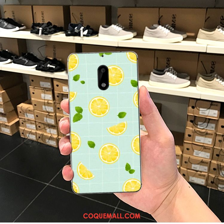 Étui Nokia 6 Art Petit Simple, Coque Nokia 6 Frais Citron