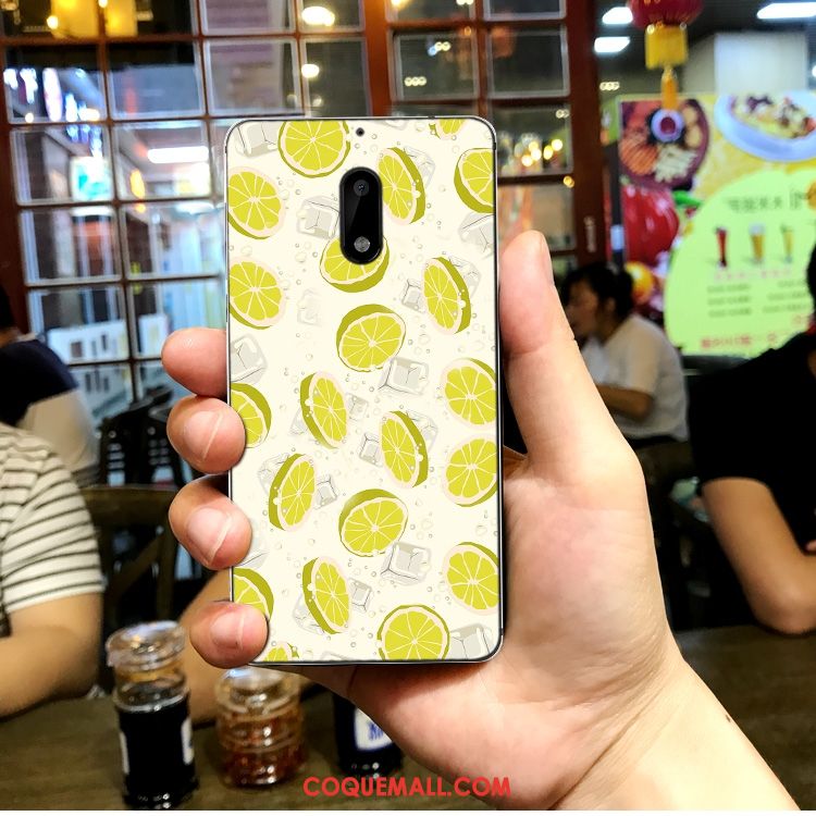 Étui Nokia 6 Art Petit Simple, Coque Nokia 6 Frais Citron